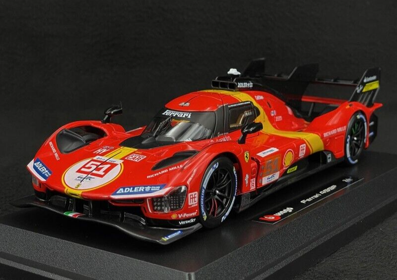 Ferrari 499P #51 Le Mans Winner 2023  1/24 Scale Diecast Model Car by Bburago