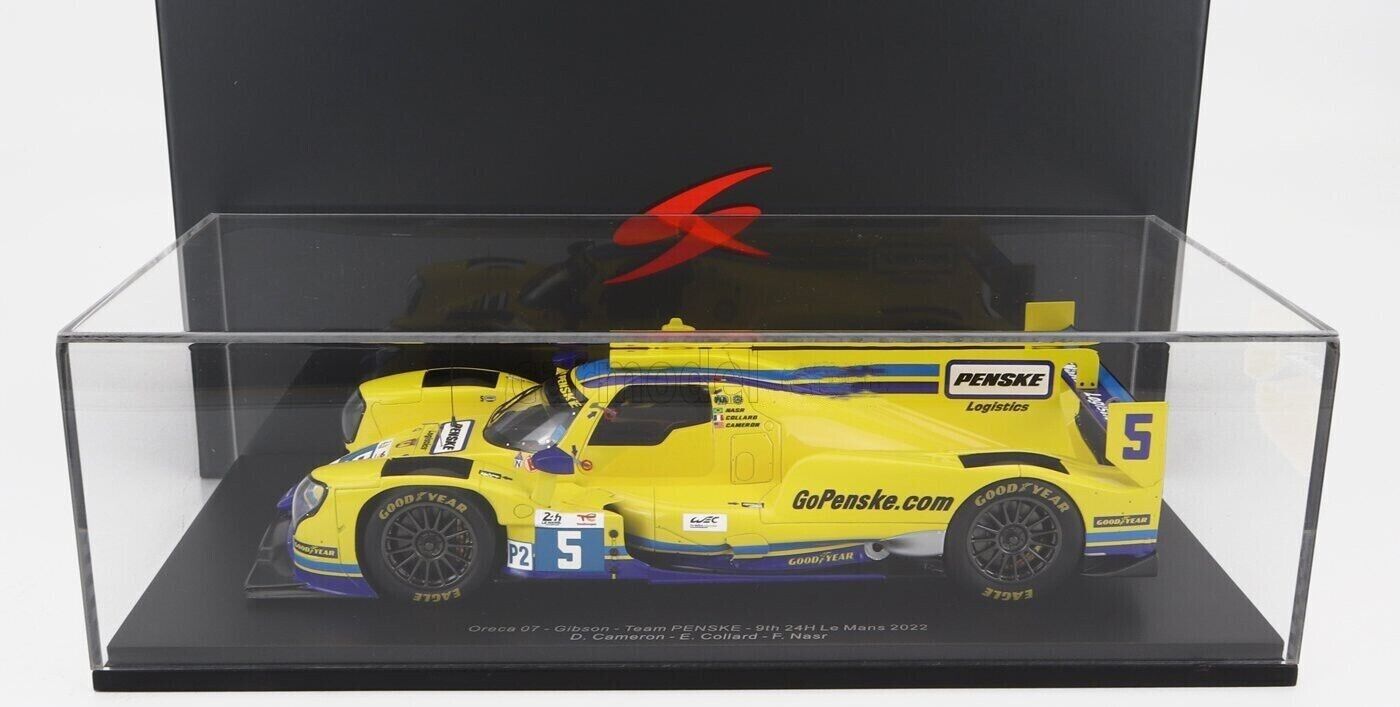 ORECA GIBSON 07 GK428 24h LE MANS #5 Penske Racing w/Display Case 1/18 Spark