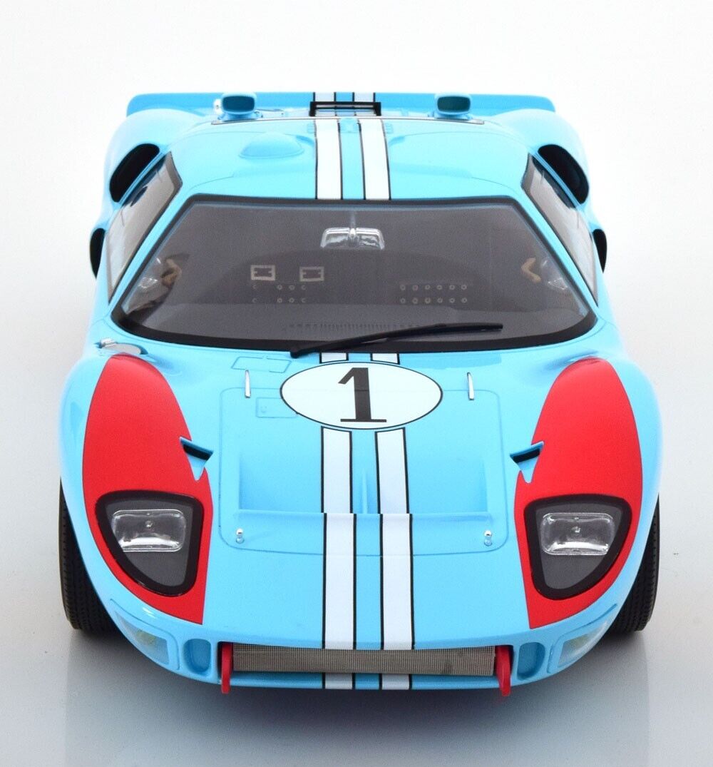 1966 FORD GT40 MK2 #1 LIGHT BLUE Ken Miles 2nd LeMans 24 1/12 Scale by CMR