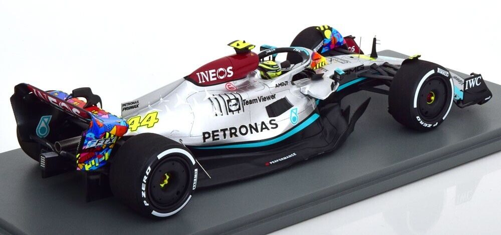 1/18 Scale Spark Mercedes-AMG Petronas W13 2022 Miami GP Hamilton #44