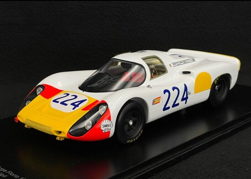 PORSCHE 907 WINNER TARGA FLORIO 1968 WITH DISPLAY CASE SPARK 1/18 MODEL CAR