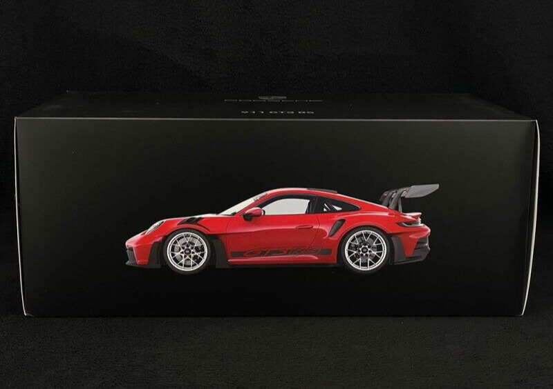 Porsche 911 992 GT3 RS Guards Red w/ Display Case  - 1/18 Spark - Dealer Edition