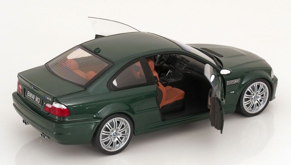 2003 E46 BMW M3 Oxford Green - Cinnamon Interior  1/18 Scale Model Car by SOLIDO