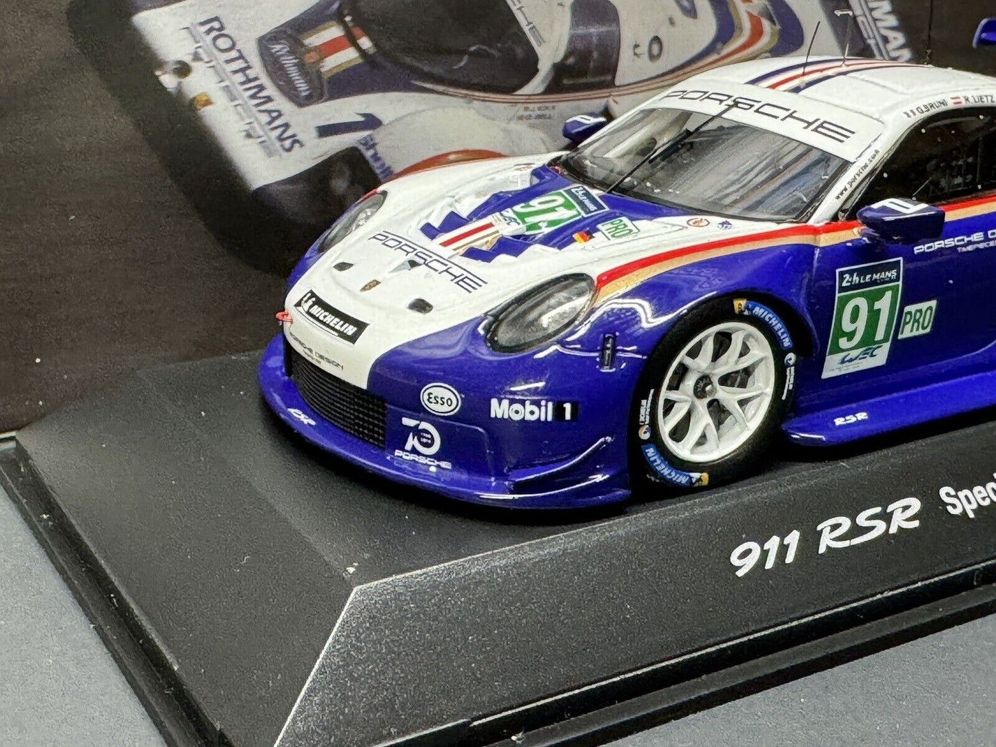 Porsche 911 RSR Le Mans 2018  2nd  Rothmans 70th Anniversary Spark 1/43 Model