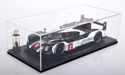 Porsche 919 Hybrid #2 Winner Le Mans 2016 Dumas Jani w/ Display Case 1/18 Spark