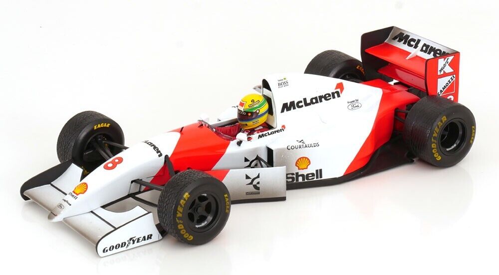 McLAREN F1 FORD MP4/8 V8 WINNER EUROPEAN GP 1993 SENNA 1/18 Minichamps Post Race