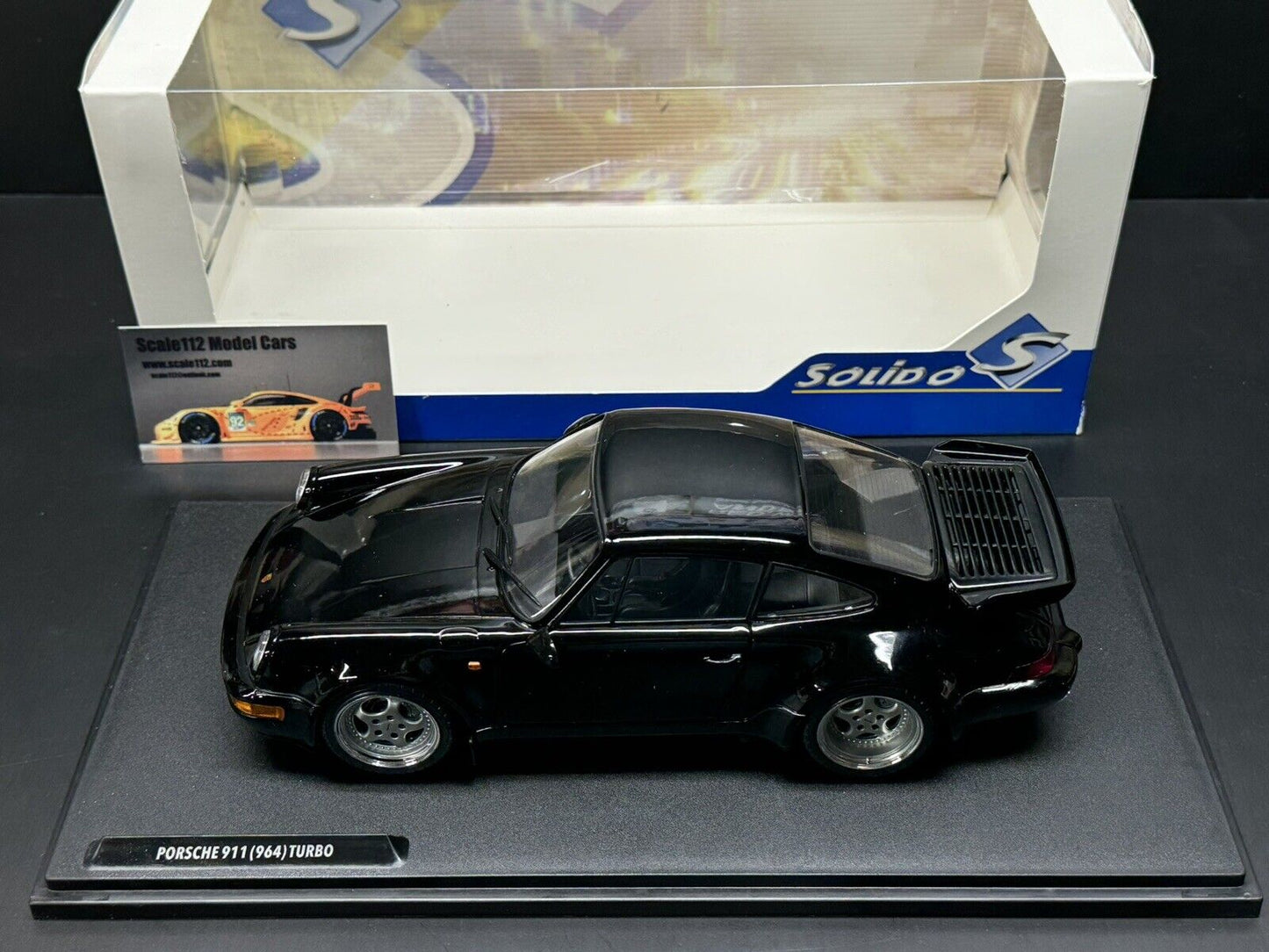 1/18 scale 1991 Porsche 964 911 Turbo 3.6 Black "Bad Boys" by SOLIDO