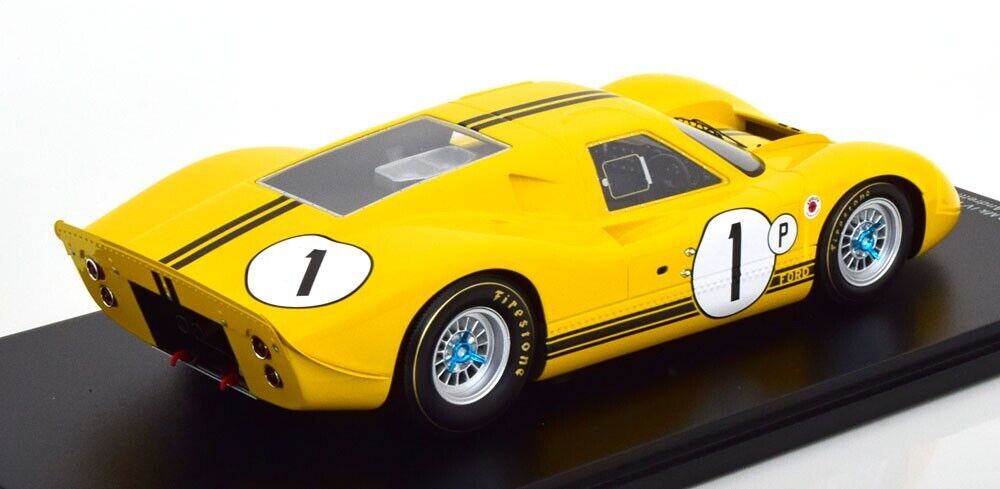 FORD GT 40 MKIV LE MANS 1967 MARIO ANDRETTI SPARK 1/18  WITH DISPLAY CASE