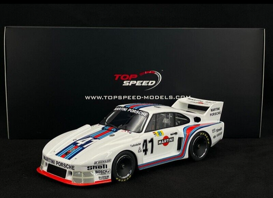 1/18 SCALE TOP SPEED Porsche 935/77 #41 Martini Racing 1977 Le Mans 24 Model Car