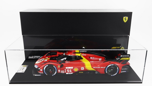 Ferrari 499P #51 Le Mans Winner 24hr 2023 1/12 Scale w/ Display Case - Looksmart