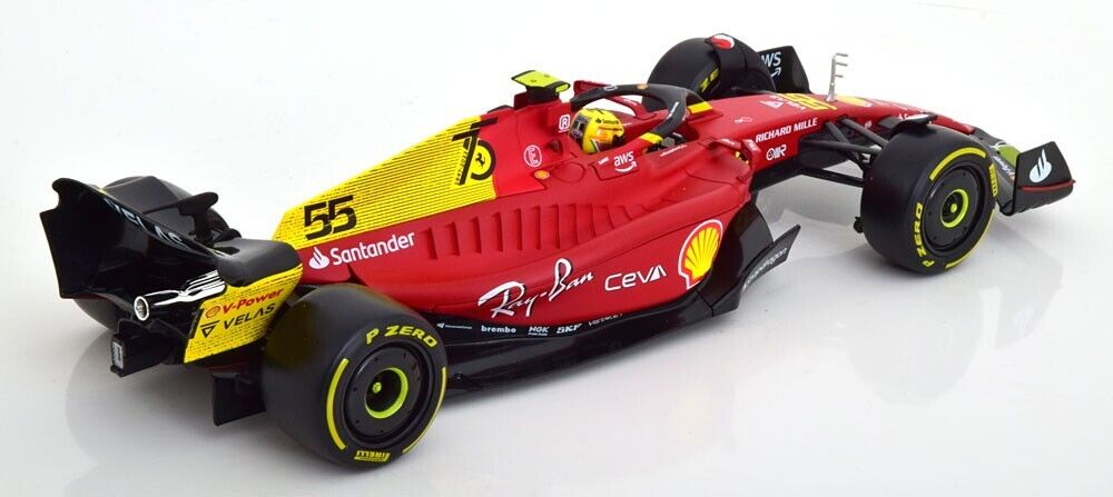 2022 Ferrari F1-75 Carlos Sainz Italian GP Diecast Model Car 1/18 Scale Bburago