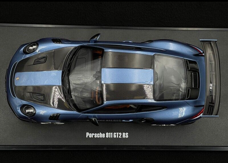 Porsche GT2 RS 2021 911 991.2 - Gemini Blue - Resin Model Car by GT Spirit