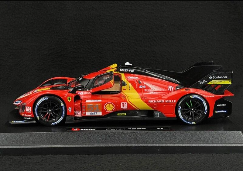 Ferrari 499P #51 Le Mans Winner 2023  1/24 Scale Diecast Model Car by Bburago