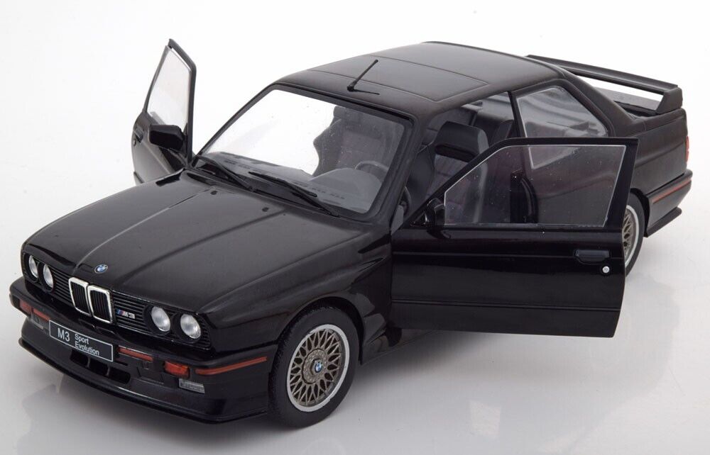 1990 BMW M3 E30 BLACK 1/18 DIECAST MODEL CAR BY SOLIDO