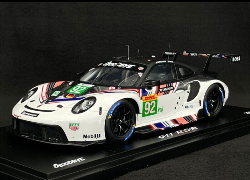 1/18 Scale Spark 911 RSR 991 #92 WEC 2022 8 hours of Bahrain With Display Case