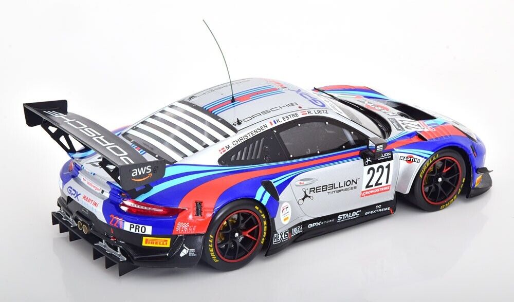 1/18 Scale IXO 911 Porsche GT3 R Martini Racing 24H Spa 2022 Diecast Model Car