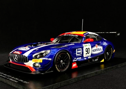 1/18 Scale Spark 2017 Mercedes AMG GT3 24h Spa Mortara/Meadows/Marciello #90