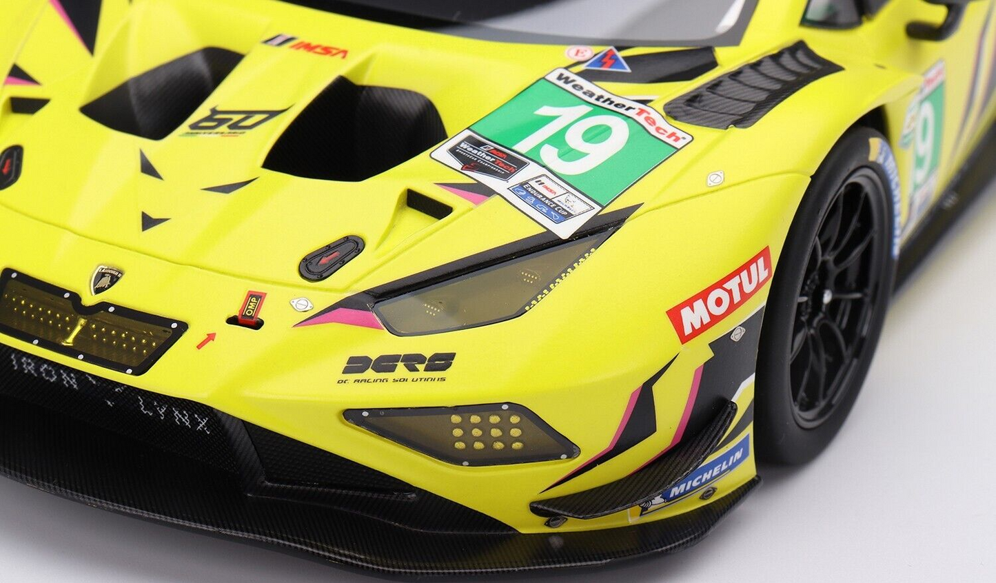 1/18 SCALE TOP SPEED IRON LYNX LAMBORGHINI HURACAN GT3 EVO2 #19 24H DAYTONA 2023