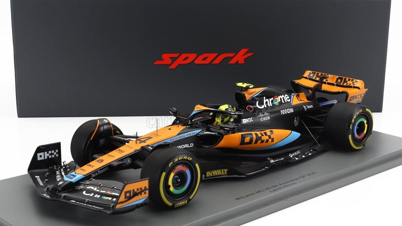 1/18 Spark McLaren MCL60 2023 GP Australian #4 Lando Norris W/ Display Case