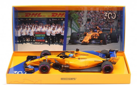 McLaren F1 MCL33 Fernando Alonso 300th GP Ltd. Ed. Box Set 1/18 Minichamps