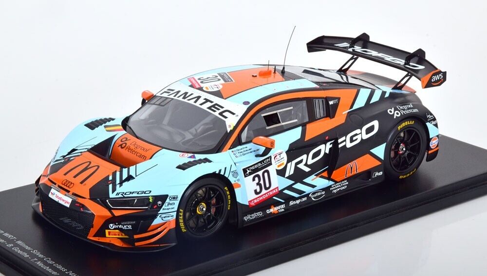 SPARK - AUDI R8 LMS GT3 - WINNER SILVER CUP CLASS SPA 2022  1/18 SCALE MODEL CAR