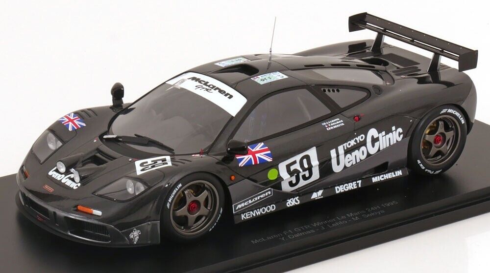 McLaren F1 GTR 1995 LeMans Winner  Model Car w/ Display Case 1/18 Scale Spark