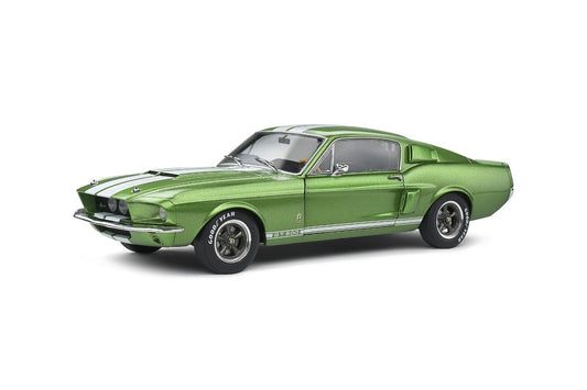 1/18 SCALE 1967 SHELBY MUSTANG GT500 LIME GREEN MODEL CAR by SOLIDO