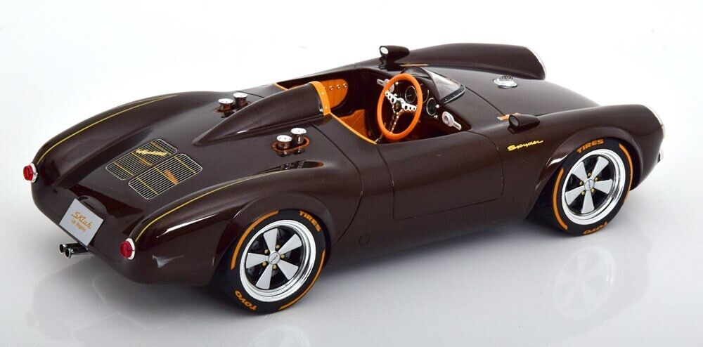 1/18 Scale Porsche 550 Spyder S-Klub Slang 500 & Jonsibal in Brown by GT Spirit