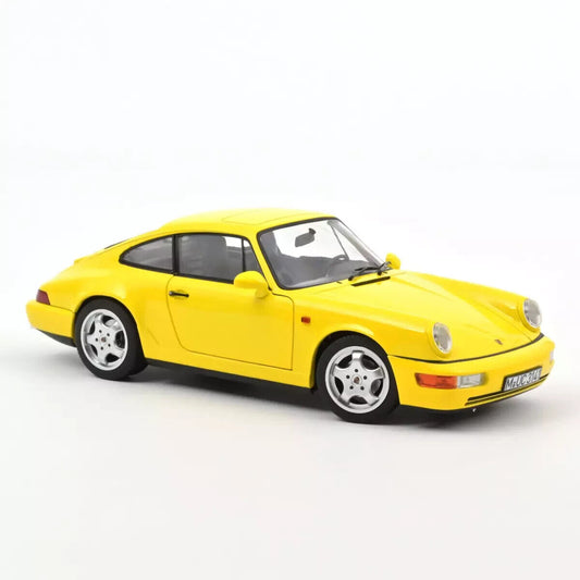 1/18 scale 1991 Porsche 964 Carrera 2 Yellow diecast model car by NOREV