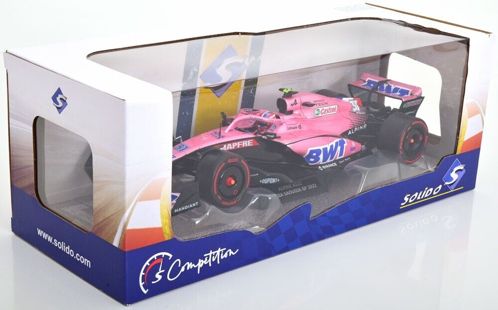 1/18 Scale Solido Esteban Ocon Alpine A522 #31 2022 F1 Saudia Arabian GP