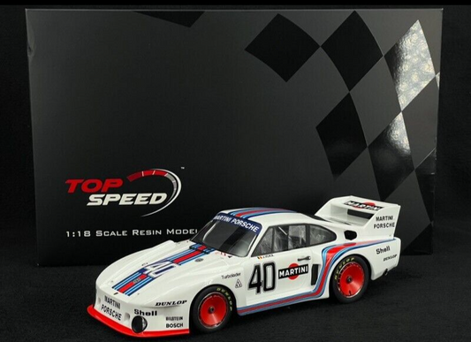 1/18 SCALE TOP SPEED Porsche 935/77 #40 Martini Racing 1977 DRM Hockenheim