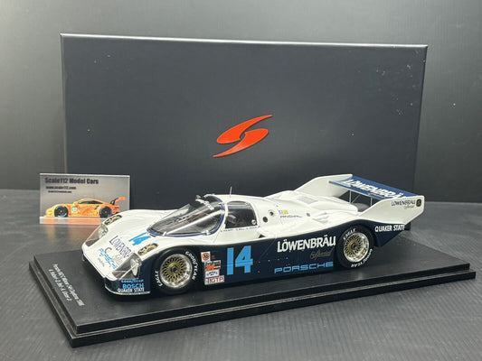 1/18 Spark Porsche 962 C #14 24h Daytona Lowenbrau IMSA w/ Display Case