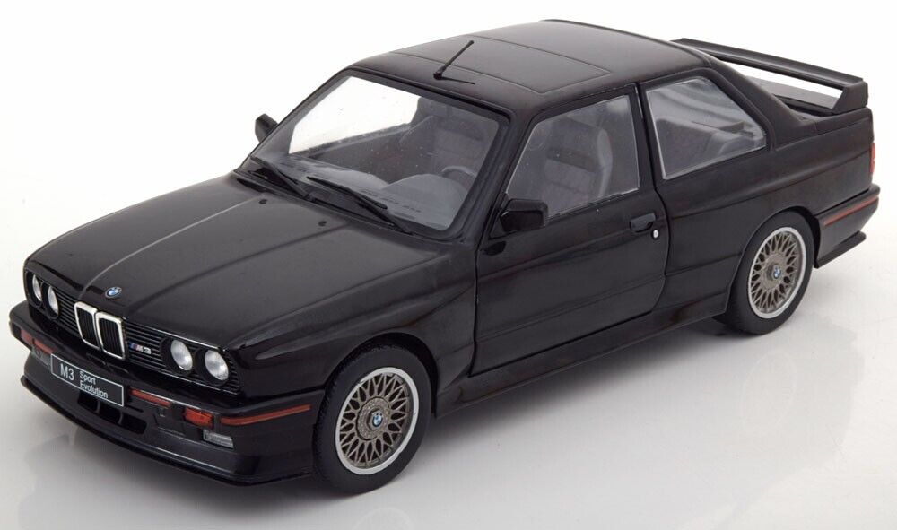 1990 BMW M3 E30 BLACK 1/18 DIECAST MODEL CAR BY SOLIDO