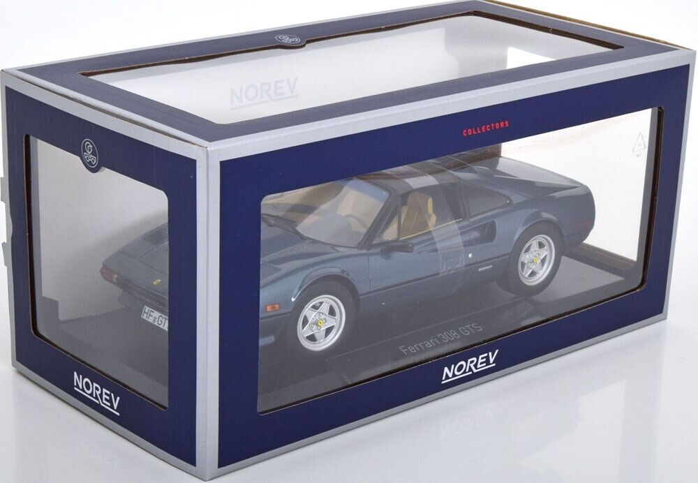 FERRARI 308 GTS  Spyder Blue 1982 Diecast Model Car by Norev