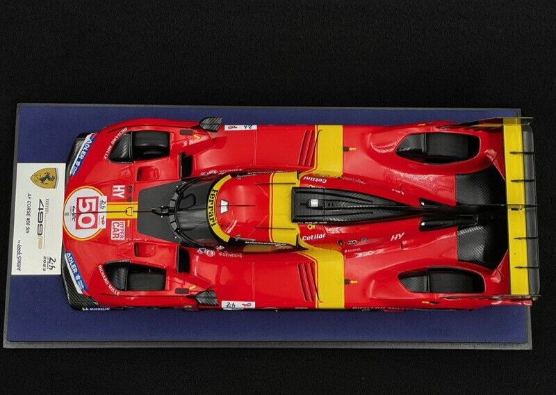 Ferrari 499P #50 Le Mans 24hr 2023  1/18 Scale w/ Display Case by Looksmart