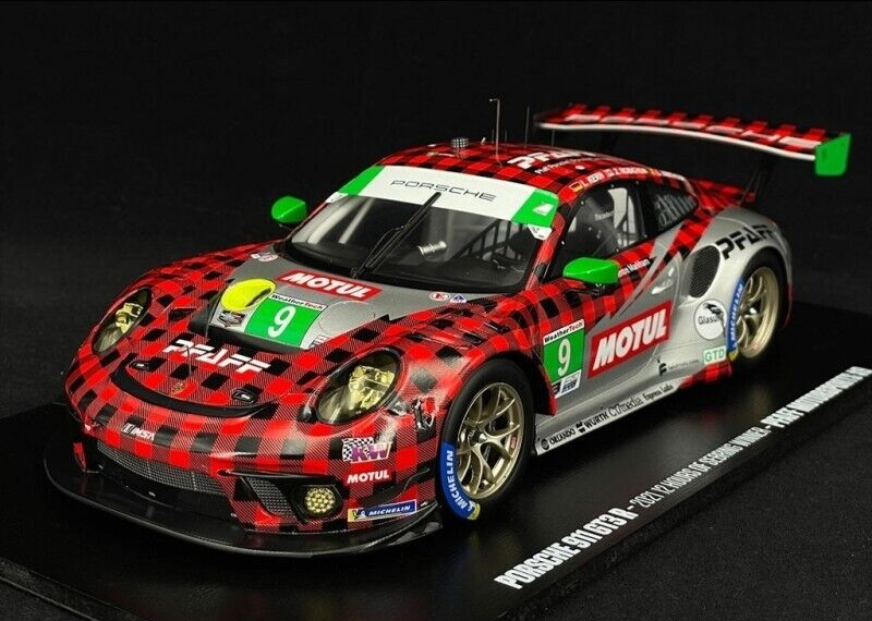 1/18 Scale Spark Porsche GT3 R #9 Winner GTD 24h Sebring 2021 Pfaff Motorsports