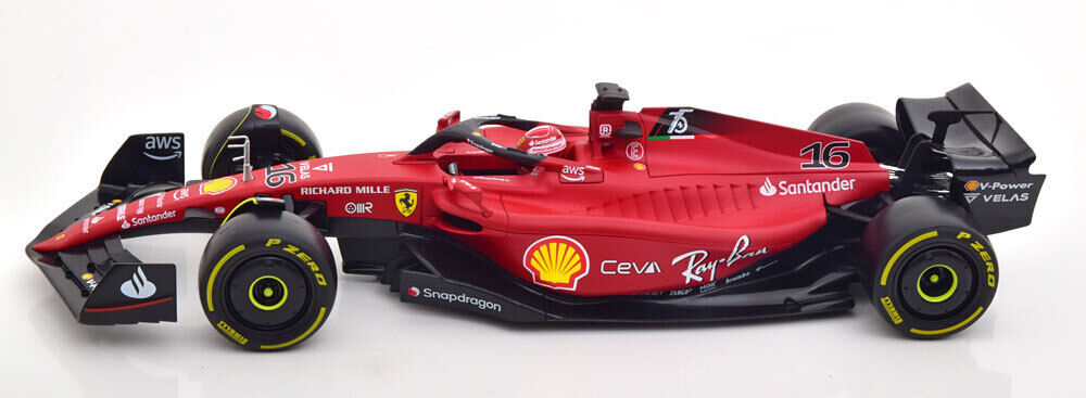 1/18 Scale Bburago 2022 Ferrari F1-75 Charles Leclerc Diecast Model Car