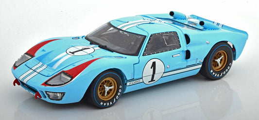 1/18 SHELBY COLLECTIBLES 1966 FORD GT-40 MK2 #1 LIGHT BLUE LeMANS