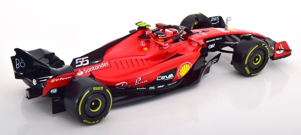 2023 Ferrari SF23 SF-23 Carlos Sainz 1/18 Scale Diecast Model Car By Bburago