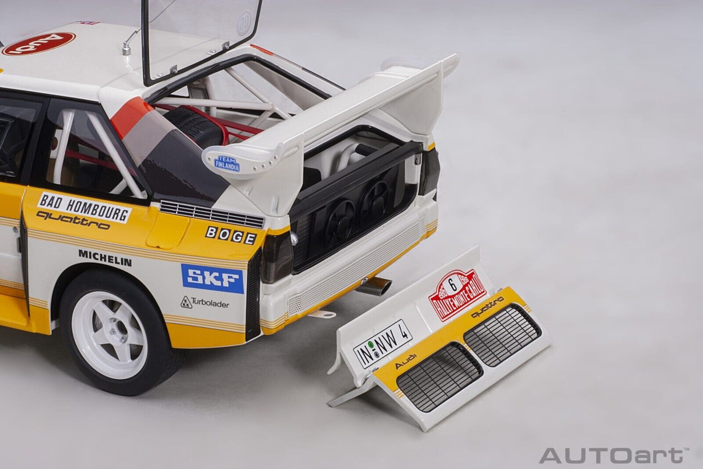 1/18 Scale Audi Quattro S1 Rally Monte Carlo 1986 #6 Model Car by AUTOart