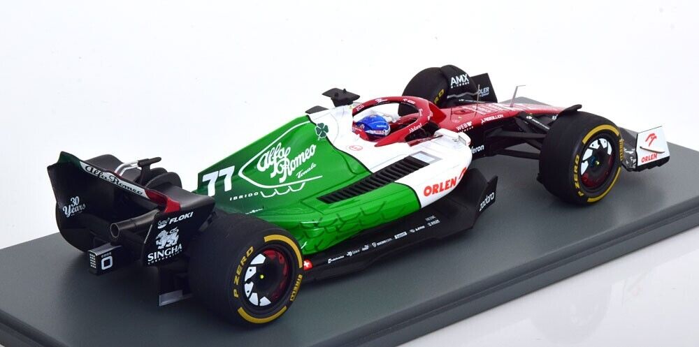 ALFA ROMEO C42 AZERBAIJAN GP 2022 V. Bottas Model Car w/ Display Case 1/18 Spark