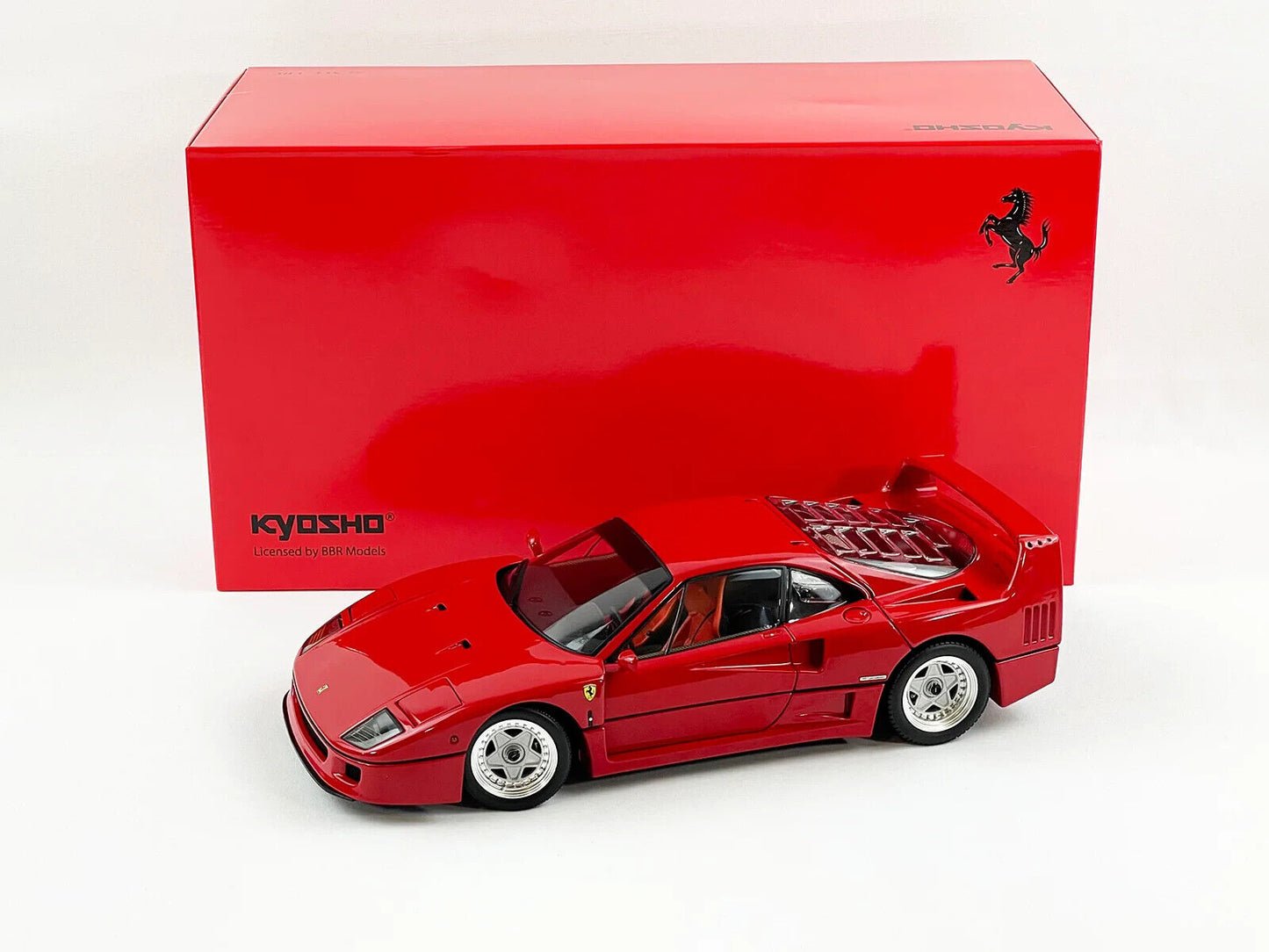 1/18 Scale Ferrari F40 Red Diecast Model Car w/ Opening parts by BBR for Kyosho