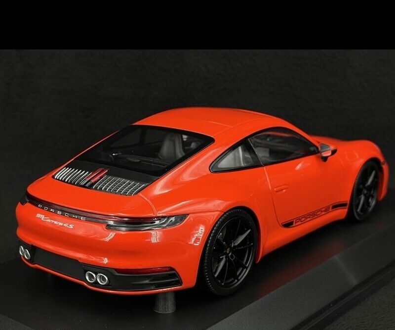 1/18 Scale 2019 Porsche 911 Carrera 4S Lava Orange by Minichamps