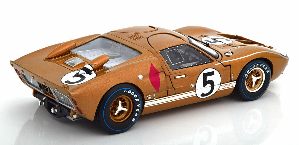 1/18 SHELBY COLLECTIBLES 1966 FORD GT-40 MK2 #5 GOLD LeMANS