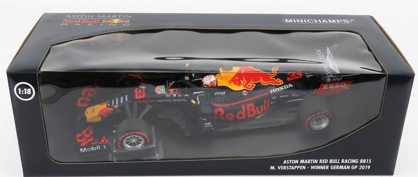 1/18 Minichamps 2019 Red Bull Racing RB15 #33 Max Verstappen Winner German GP