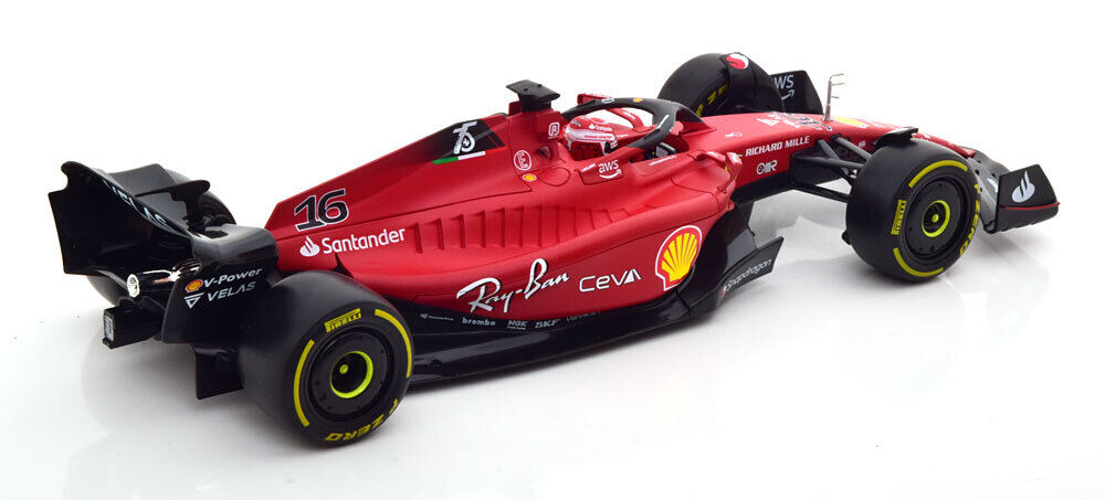 1/18 Scale Bburago 2022 Ferrari F1-75 Charles Leclerc Diecast Model Car