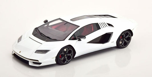 2022 Lamborghini Countach LPI 800-4 Bianco Siderale  1/18 SCALE TOP SPEED