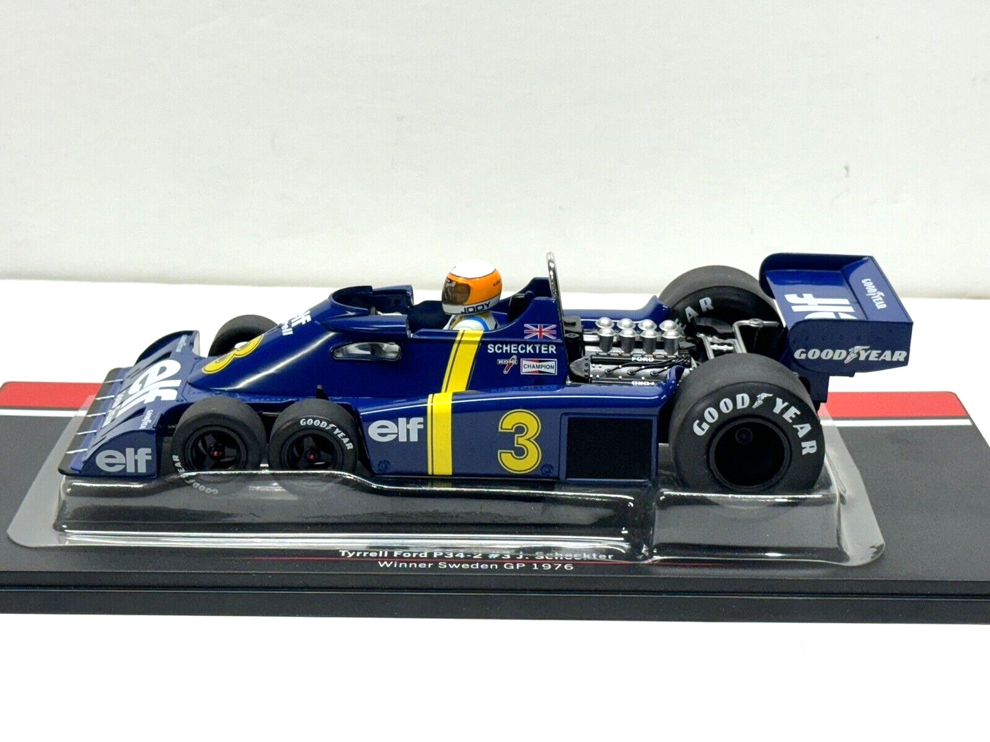 1/18 scale TYRRELL P34 #3 Jody Scheckter 1976 Swedish GP Diecast Model Car