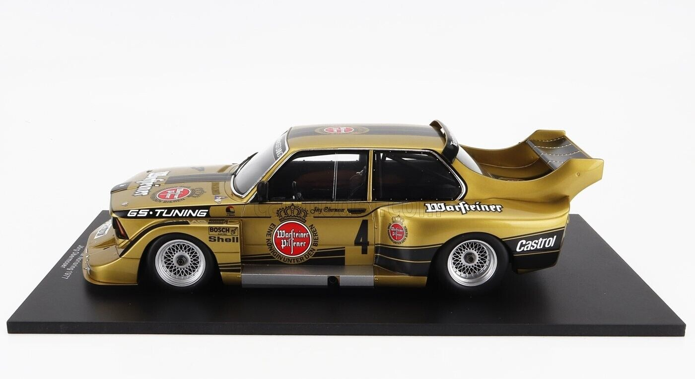 1/18 SCALE SPARK - BMW 320 - DRM TEAM WARSTEINER #4 DRM NORISRING 1977 MODEL CAR