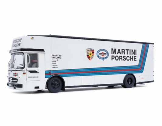 Mercedes-Benz 0 317 Martini Porsche Transporter 1/18 Scale Diecast Model Schuco